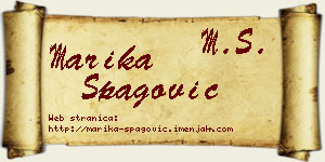Marika Špagović vizit kartica